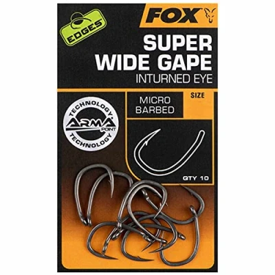 Immagine di Amo da Carpa Fox Edges Armapoint Super Wide Gape Inturned Eye #4 (10 pezzi) Ami carpfishing