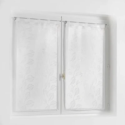 Immagine di Douceur d&#039;Intérieur, Coppia di tende (2 x 60 160 cm), vela color sabbia, colore: bianco