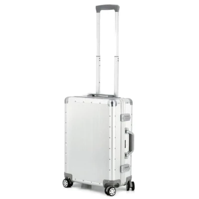 Immagine di Alumaxx valigetta da viaggio Orbit, in alluminio, con 4 ruote doppie a 360, 54 cm, argento, x 40 20