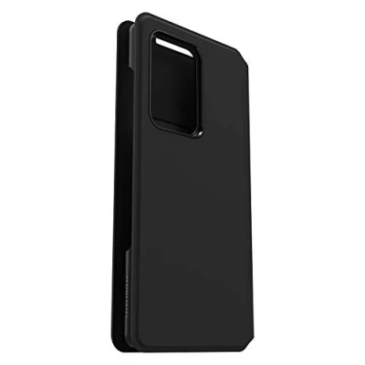 Immagine di Cover per Galaxy S20 Ultra OtterBox Strada Via, resistente a shock e cadute fino 2 metri, folio sottile, morbido al tatto con slot carta di credito,testato 2x vs norme MIL STD 810G, Nero