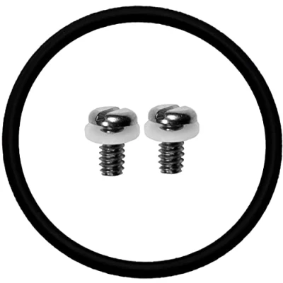 Immagine di Cressi O Ring + Case Back Screws Watch Style, Oring e Viti Chiusura Orologio/Computer Immersioni Unisex Adulto, Nero/Argento, Unica