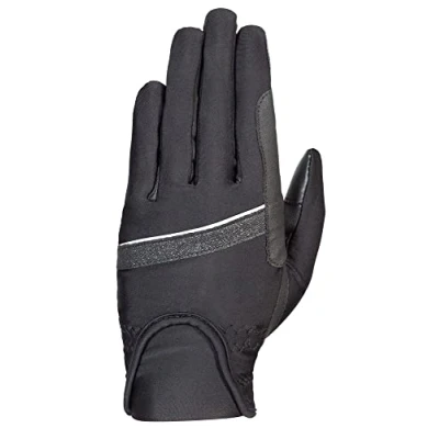 Immagine di PFIFF 102814 Glamour Easy, guanti da equitazione, nero, L