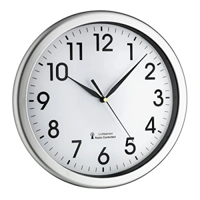 Immagine di TFA Dostmann 60.3519.02 Radiocontrollato Orologio da parete 30.8 cm x 4.3 Argento
