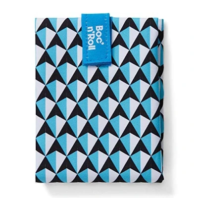 Immagine di Roll’Eat Boc&#039;n&#039;Roll Tiles Borsa Porta Panini, Sacchetto Riutilizzabile ed Ecologico senza BPA, Azzurro
