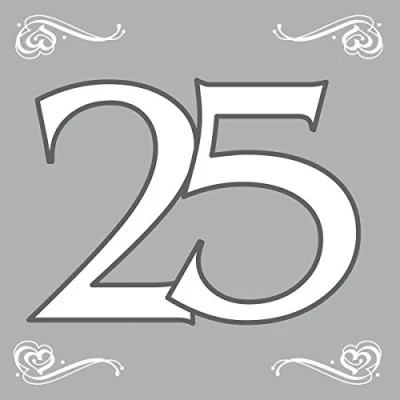 Immagine di Folat Tovaglioli 25 Compleanno/Anniversario Argento 33x33 cm 20 pezzi