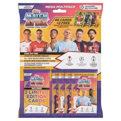 Immagine di Topps Match Attax 23/24 Mega Multipack con 48 carte più 2 random Limited Edition