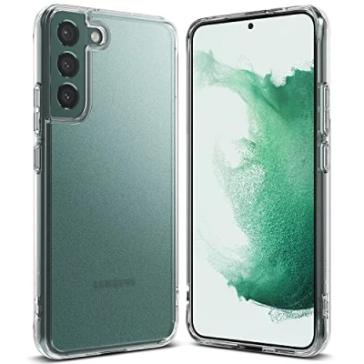 Immagine di Ringke Fusion Compatibile con Cover Samsung Galaxy S22 Plus 5G, Custodia Anti Impronta Opaca Sottile Retro Rigido Antiurto Paraurti TPU Matte Clear