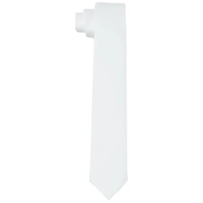 Immagine di DonDon cravatte da uomo fatte a mano aspetto di seta 6 cm Bianco