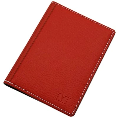 Immagine di Porta carte d&#039;identità e di credito con 4 scomparti MJ Design Germany Made in UE diversi colori designs (Design 2 / Rosso)