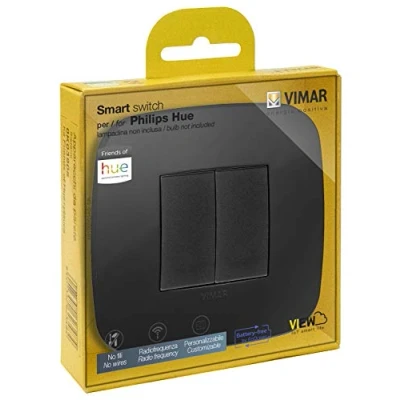 Immagine di Vimar 0K03906.08 Kit Interruttore senza Fili in Radiofrequenza, Nero