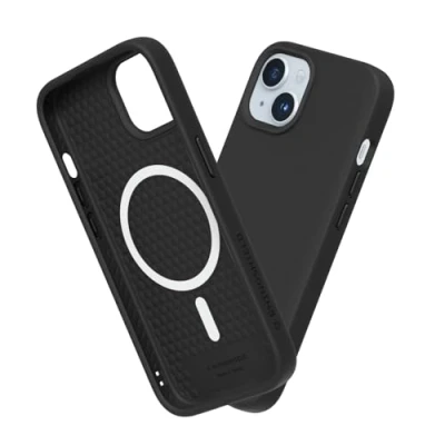 Immagine di RhinoShield SolidSuit Case Compatible with Magsafe for [iPhone 15 Plus] Shock Absorbent Slim Design Protective Cover Premium Matte Finish 3.5M / 11ft Drop Protection Classic Black