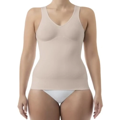 Immagine di FarmaCell Shape 607 (Cipria, L) Canotta Microfibra Contenitiva Modellante Push up Seno