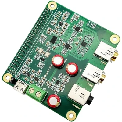 Immagine di Raspberry Pi HiFi DAC Pro Hat ES9038Q2M Scheda audio PCM DSD Lossless Alta Risoluzione Convertitore Digitale Analogico Adattatore per 4 3B+3B Zero w Cuffie