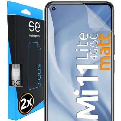 Immagine di smart engineered Pellicola Protettiva antiriflesso Compatibile con Xiaomi Mi 11 Lite/Mi Lite 5G, autorigenerante, HD, AntiGraffio, Anti Bolle, vecchiaia