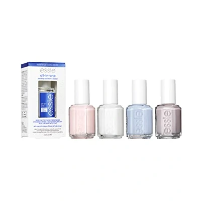 Immagine di essie Set di smalti da donna &quot;Lieblingsfarben&quot; per unghie intense, senza un punto + salto blanc ballet slippers base / top coat all onone, 5 x 13,5 ml