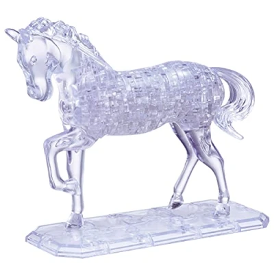 Immagine di HCM Kinzel 109001 Puzzle di Cristallo a Forma Cavallo, 100 Pezzi, Trasparente, Multicolore,