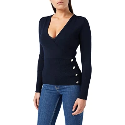 Immagine di Morgan 182 mojo.n Felpa, Blu (Marine 301), Small (Taglia Produttore: TS) Donna