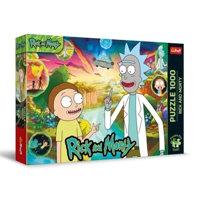 Immagine di Trefl Premium Plus Quality Rick and Morty 1000, Serie di Puzzle con i Personaggi Più Amati, Pezzi Perfettamente Corrispondenti, per Adulti e Bambini dai 12 Anni, Multicolore, 10838