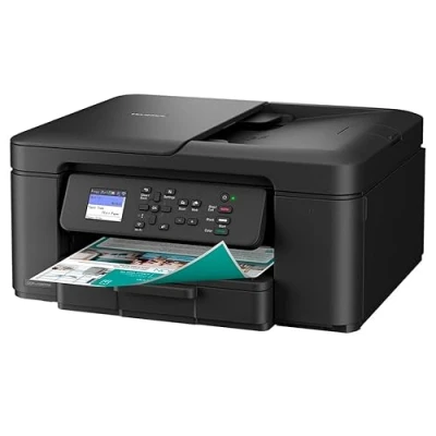 Immagine di Brother DCPJ1360W Multifunzione inkjet a colori Stampa fino 16 ipm Display da 4.5 cm Cassetto 150 fogli e ADF 20 WiFi USB Scan mobile app Cartucce inbox 200 pag