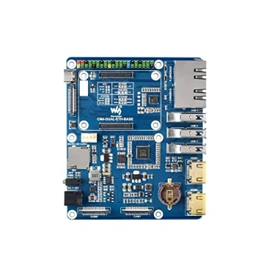 Immagine di Waveshare Dual Gigabit Ethernet Base Board Designed for Raspberry Pi Compute Module 4