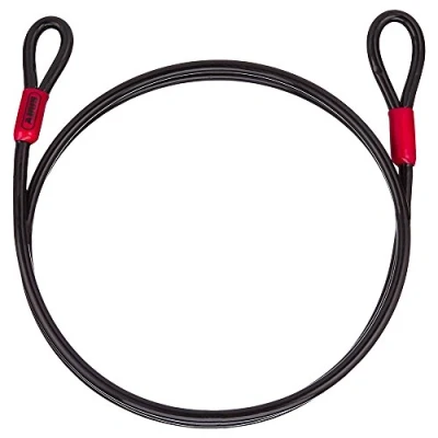Immagine di ABUS Cobra 8 loop cable cavo in acciaio rivestito plastica sicurezza per accessori di biciclette e moto lunghezza 2 metri, spessore mm