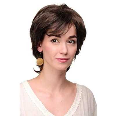 Immagine di WIG ME UP Meravigliosa Parrucca Donna Capelli corti Corta Nobile Riga Castano Biondo Mèches TYW60311 6 27