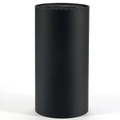 Immagine di Ceppo Portacoltelli non Attrezzato senza Coltello con Cassetto Nero Lamelle Flessibili Moderno Universale