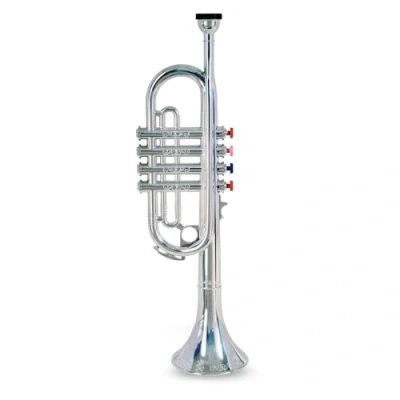 Immagine di Bontempi ChromeHarmony Tromba Cromata Grande a 4 Note per un&#039;Esperienza Musicale Eccellente