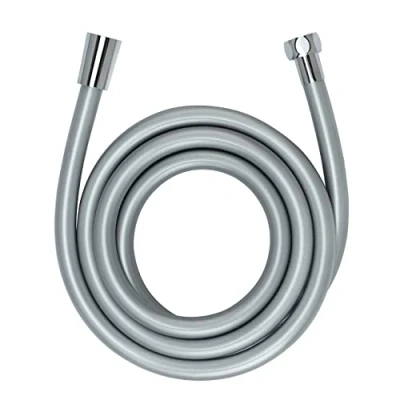 Immagine di WENKO Design Tubo doccia argento, 175 cm flessibile per doccetta con protezione antitorsione ed omologazione acqua potabile Argento