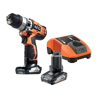 Immagine di AEG BSB 12 C2 Trapano a Percussione Ultra Compatto 12V, Solo 192mm di Lunghezza, 2 Velocità: 0 400 / 1500 g/min, Mandrino Autoserrante 10mm, batterie da 4.0Ah incluse