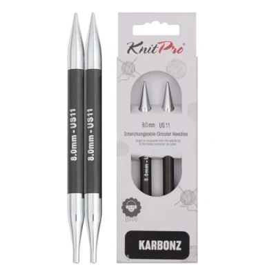 Immagine di KnitPro Karbonz 8 mm Normal Interchangeable Circular Needles, Multi Colour