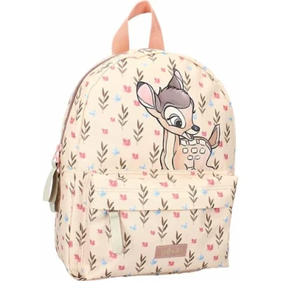 Immagine di mybagstory Zaino Bambi Beige Disney Bambino Scuola Asilo nido Materna per ragazze Dimensioni 31 cm Spallacci regolabili Idea Regalo