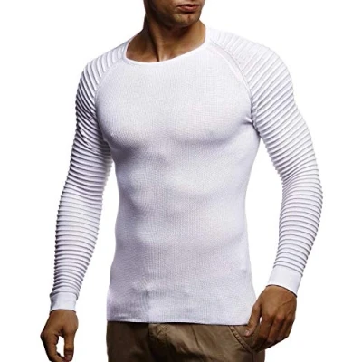 Immagine di Leif Nelson Maglione Uomo Girocollo Felpa a Maglia LN 20729 Bianca XX Large