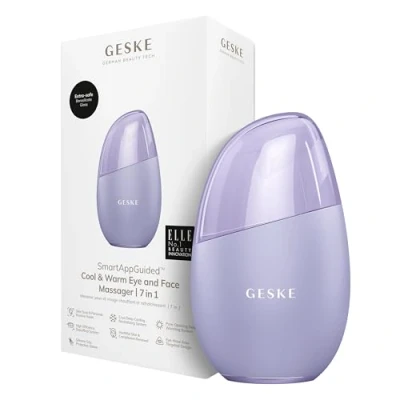 Immagine di GESKE SmartAppGuided™ Cool &amp; Warm Eye Face Massager 7 in 1 Multi massaggio Viso/collo Raffredda/riscalda senza batteria Rassoda, rilassa, sgonfia Nose Area Targeted Design