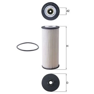 Immagine di MAHLE ORIGINAL OX 1236D filtro olio Cartuccia MERCEDES BENZ: Classe A, GLA, CLA Station Wagon