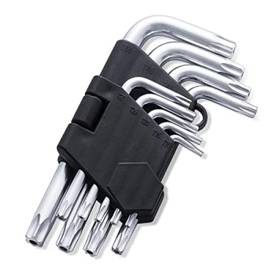 Immagine di Finder XJ193123P Arm Star Key Wrench Set, Hollow End Set T10 T50, of 9 Piece, Standard