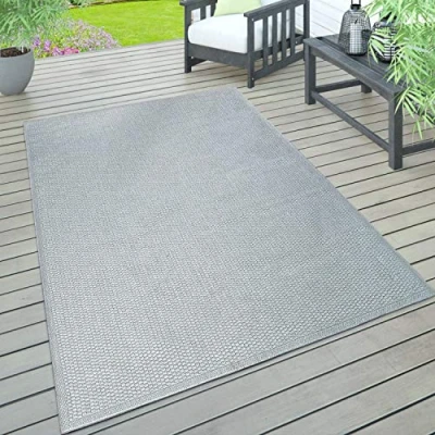 Immagine di per Interni e Esterni, terrazza Balcone, Anti intemperie, Tinta Unita, Dimensione:160x220 cm, Colore:Grigio