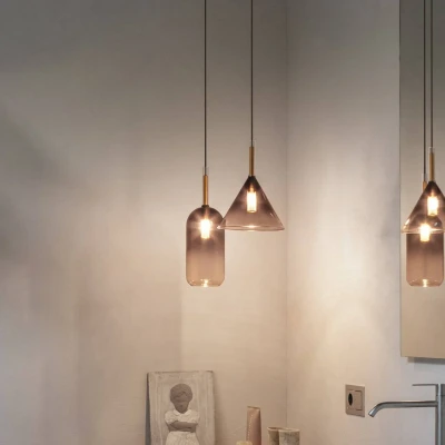 Immagine di Ideallux Ideal Lux Empire Cilindro lampada a sospensione, vetro trasparente/grigio