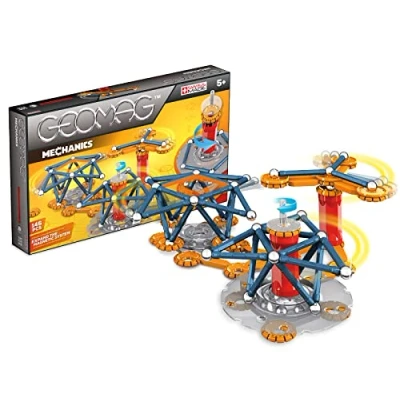 Immagine di GEOMAG MECHANICS 146 Pezzi Costruzioni Magnetiche per Bambini dai 5 Anni Circuito Magnetico a Catena di Reazione Prodotto in Svizzera Gioco Costruzione 3D STEM