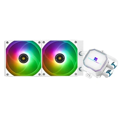 Immagine di Thermalright FP240 White ARGB Raffreddatore ad acqua CPU liquido con ventola PWM da 120 mm, specifiche 240, colore bianco, per computer AMD/AM4/AM5, INTEL 1700/1150/1151/1200/2011