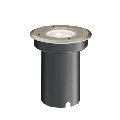 Immagine di Faretto da incasso terra &#039;AVA&#039; (Moderno) colore Grigio, in Alluminio (3 luci, lampadina inclusa) di Lucande lampada esterni per giardino, terrazzo, balcone e casa