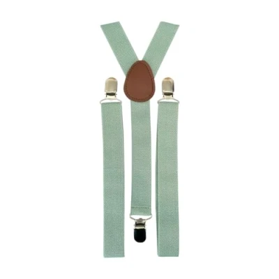 Immagine di DB Dickie Bow Bretelle vintage da uomo regolabili resistenti chiusure, Verde salvia, Taglia unica