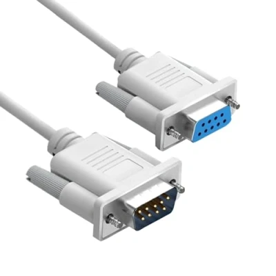 Immagine di YIOVVOM cavo di prolunga seriale DB9 RS232 maschio a femmina 9 pin dritto attraverso connettore grigio 1,5 m