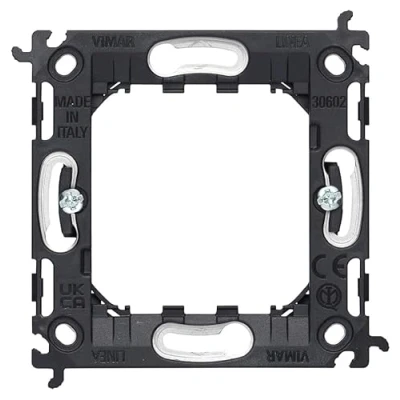 Immagine di Vimar 0R30602 Linea Supporto 2m, con griffe, per scatole da incasso ø 60 mm, componibile interasse 71 mm