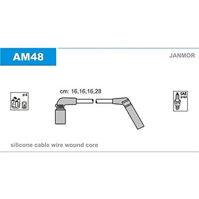 Immagine di JANMOR AM48 Kit Cavi Accensione CHEVROLET: Matiz, Aveo / Kalos Sedan, DAEWOO: Matiz I Hatchback, Hatchback
