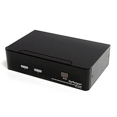 Immagine di StarTech.com Switch KVM DVI USB 2 porte, con audio e hub 2.0 (SV231DVIUA)