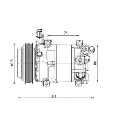 Immagine di MAHLE ORIGINAL ACP 1468 000P Compressore Aria Condizionata 5VS09ic 12 PAG 46 YF R 1234yf, 134a HYUNDAI: i20 I Hatchback
