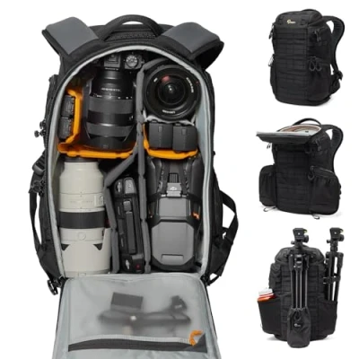 Immagine di Lowepro ProTactic BP 350 AW III Camera Backpack, 4 point Access, Professional Bag, DSLR/Drones/Mirrorless, Up to 14&quot; Laptop, Rain Cover, for Photographer,Videographer, Volume 17L