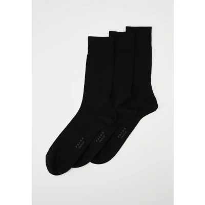 Immagine di Falke Family 3PACK Everyday Casual Calze, Uomo, Taglia: 39 42, Black