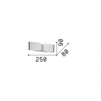 Immagine di Ideallux Applique Ideal Lux Clip, colore oro, metallo, larghezza 25 cm